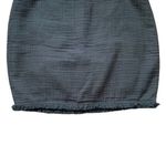 Madewell Black Mini Skirt Ruffled Hem High Waisted Linen Blend Size 10 Trendy Photo 1