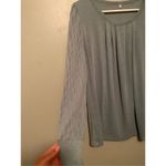 Boutique Blue Green Pleated Detail Long Sleeve Top Size 2X Photo 1