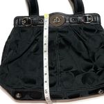 Coach Black Signature Logo Handbag Satchel Purse Bag Photo 9