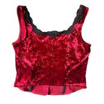 Bebe Vtg 90s Y2K Goth Corset Bustier Velvet Lace Top L Edgy Steampunk Victorian Photo 1