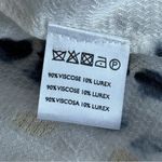 Anthropologie  Vada White Blue Gold Shimmer Cocoon Kimono Women’s One Size Photo 10