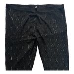 Legsington -BLACK LACE LEGGINGS-SIZE 2X Black lace leggings, elastic waistband, has stretch, 95% polyester and 5% spandex, excellent condition  Measurements: Waist: side to side 19-24 inches  Rise: 11 inches Inseam: 32 inches Photo 1