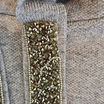 ZARA  Gray Hodded Sweatshirt With Beaded Strings Photo 5