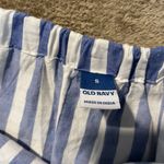 Old Navy  Skirt Womens Small Dropped Waist Midi Striped Chambray Blue White Photo 2