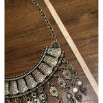 Statement Necklace Silver Tone Metal Dangle Pendant Boho Festival Jewelry Unique Photo 2