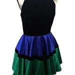 Renaissance Tricolor Halter Color Block Short Homecoming Dress Size 14 Photo 1