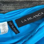 La Blanca  Blue Shirred  Samba Slit Skirted Bikini Swim Bottoms 8 NEW Photo 4
