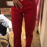 ZARA  Vibrant Red Straight-Leg Pants Photo 3