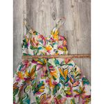 Easel Los Angeles Floral Print Wrap V Neck Smocked Back Mini Dress L White Size L Photo 3