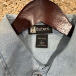 Hand Painted Dog Denim Long Sleeve Shirt Wearable Art Coco Chihuahua Jengers L Blue Size XL Photo 5