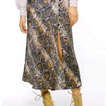 ZARA SNAKESKIN PRINTED MIDI SKIRT Photo 1