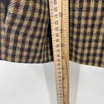Talbots Wool Collarless Blazer Jacket Womens Size 14 Brown Plaid Classic Preppy Photo 3