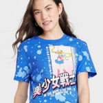 Sailor Moon blue and white cropped cotton tee Photo 0