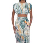 Andrea Iyamah Halima Cropped Top Abstract Bark Print NWT Size Small Photo 1