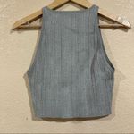 Derek Lam 10 Crosby Gray Silver Metallic Rheya Knit Crop Top Photo 6