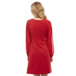 Motherhood Womens Dress Size Medium Red Sheer Sleeve Taylor Maternity NEW Photo 2