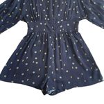 Free People  Women’s Love Grows Floral Print Romper Size S Puff Sleeves Photo 5