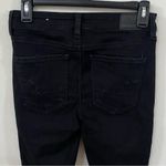 American Eagle Ne(X)t level stretch distressed hi-rise jeggings black size 4S Photo 3