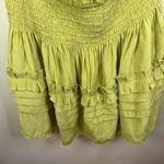 Mustard Seed  Womens One Shoulder Green Ruffled Smocked Romper Size Medium Summer Photo 3