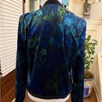 T Tahari TAHARI NWT Floral Velvet Bomber Jacket with Silk Lining and Chain Zipper Photo 1
