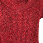 Worthington Women’s  Red short Sleeve Cable Knit Tunic Sweater petites medium Photo 4