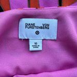 Diane Von Furstenberg 90's Shift Modern Geometric Mini Dress in Pink - Size 10 Photo 2