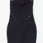 EXPRESS  Womens Metal Cutout Strapless Mini Dress Size XS Black Stretch Edgy Sexy Photo 0