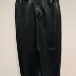 Olivaceous Black faux leather  midi skirt Photo 0