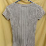 Tommy Hilfiger Vintage Y2K Jeans Ribbed Knit Top Beige Medium Photo 2