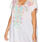 Johnny Was Petunia Embroidered Blouse Tunic Top Bohemian Boho Shirt Size Medium Photo 0