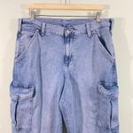 Gap  Women Light Blue Wash 90's Loose Mid Rise Cargo Wide Leg Jeans Size 32/ 14R Photo 1