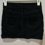 SheIn Black Denim Stretch Petite XS Mini Skirt Photo 1