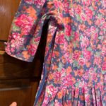 Laura Ashley Vintage 80s  Floral Button Front Cottagecore Cotton Dress Size 12 Photo 3
