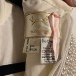 Vintage 1980s VIE by VICTORIA ROYAL Faux Pearl Mock Neck Top Size S White Photo 6