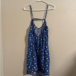 Lush Clothing 5/$55 !! 🔥 Lush Blue Dress with Gold Polka Dots Photo 2