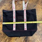 Victoria's Secret  Black Canvas Tote with red signature Photo 8