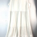Charter Club  XL Tiered Eyelet Sleeveless Classic White Dress Photo 0