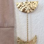 ANGL Taupe Henley Half Button Up Scoop Neck Long Sleeve Top Photo 13