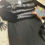 Vintage black velvet classic midi dress Size L Photo 6