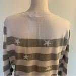 EUC Picadilly Canada White Silver Stripe Star Crew Neck Sweater Size M Multiple Size M Photo 9