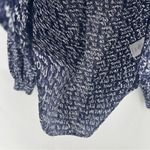 CAbi  Te Amo Love Cursive V-Neck‎ Lightweight Long Puff Sleeve Blouse Peasant XS Photo 6