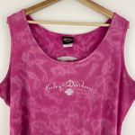 Harley Davidson Vintage Y2K Pink Tie Dye Rocklin, CA Graphic Muscle Tee Tank Top Photo 1