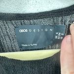 ASOS Design Womens Top US 2 UK 6 Black Long Sleeve Ribbed Sheer See Through NWT Photo 4