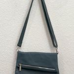 Hammitt VIP Medium Occasion Teal Embossed Rivet Pebbled Leather Clutch Crossbody Photo 2