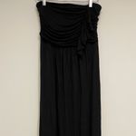 Aryn K  Dress Size Medium Maxi Drape Strapless Black Casual Drapey Zipper Back Photo 2