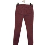 Ashley Mason Light Maroon Zipper Detail Ankle Skinny Denim Jeans Women Sz 5/27 Photo 1