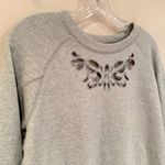 Soft Surroundings Cutout Neck Sweatshirt Women's Medium Pale Green Casual Comfy Photo 2