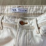 ZARA Mid Rise Straight Long Length White Jeans- size 4 Photo 5