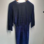 ZARA  Shimmering Blue Midi Dress Size M Photo 3