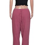 Orvis women textured high waist elastic waist pull-on pink pant L Photo 1